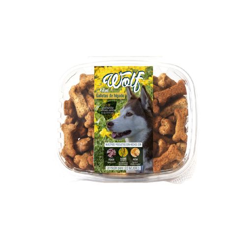Mini Galleta De Higado Wolf Caja Selloplus X 500 Gr