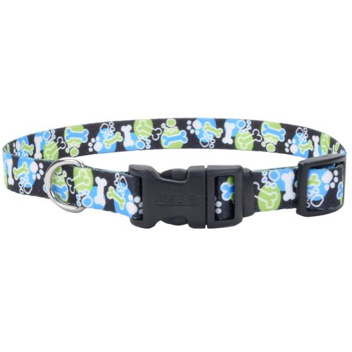 Coastal Perro Styles Huesos Azul Collar Medium 3/4 Pulg