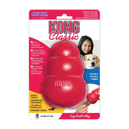 KONG PERRO CAUCHO CLASSIC PORTAPASABOCAS EXTRA LARGE