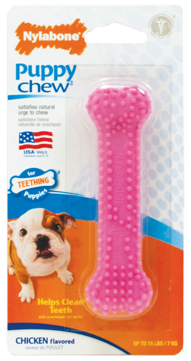 tienda-juguetes-mascotas-NYLABONE-PUPPY-CHEW-HUESO-DENTAL-SMALL-ROSADO-POLLO