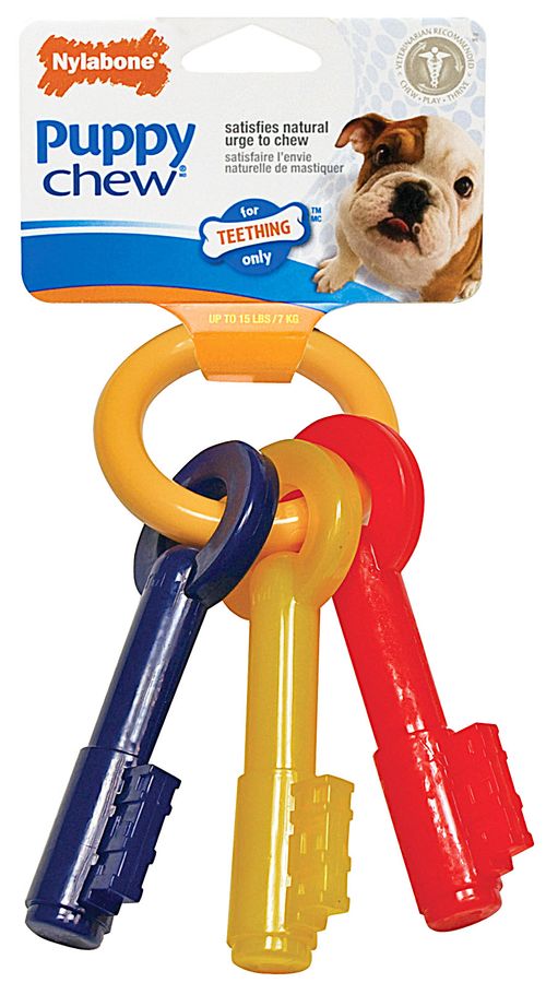 NYLABONE PUPPY CHEW LLAVES X-SMALL TOCINO