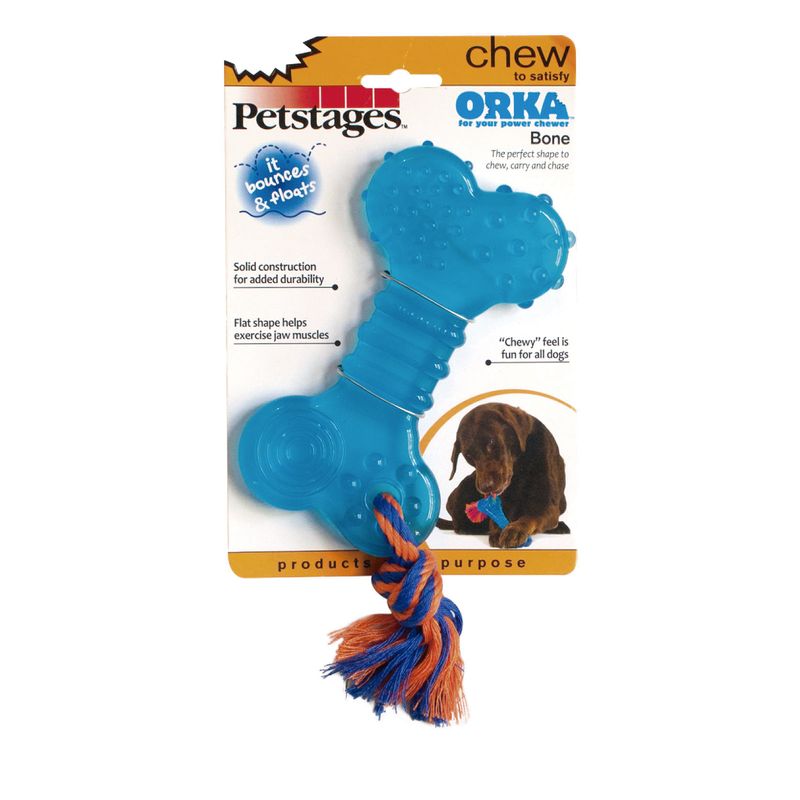 hueso azul de juguete para perros mascotas