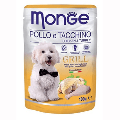 Pouch Monge Grill Con Pollo Y Pavo X 100 Grs
