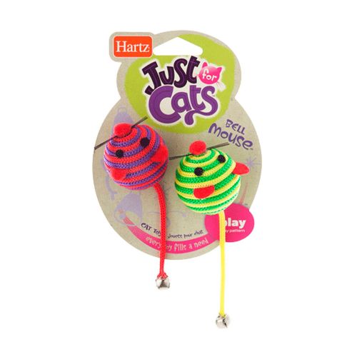 HARTZ GATO JUST FOR CATS RATONES X 2 SONAJERO