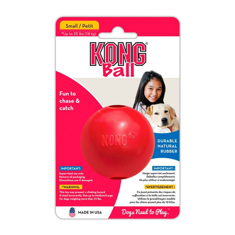 JUGUETE-KONG-PERRO-CAUCHO-CLASSIC-PELOTA-SMALL
