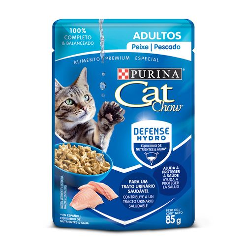 Cat Chow Húmedo Adultos Pescado X 85 Grs