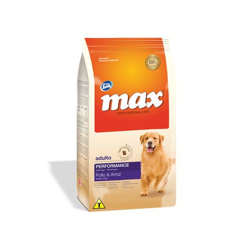 MAX ADULTO PERFORMANCE POLLO X 20 KG + 2 KG GRATIS