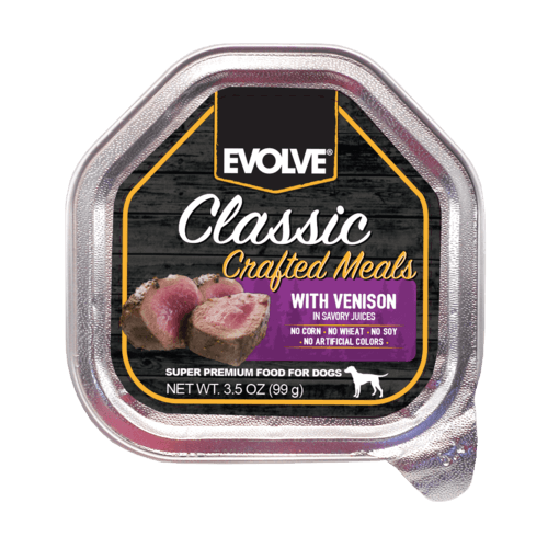 Evolve Dog Classic Bandeja Crafted Meals Venado 3.5 Oz - 99 Gr