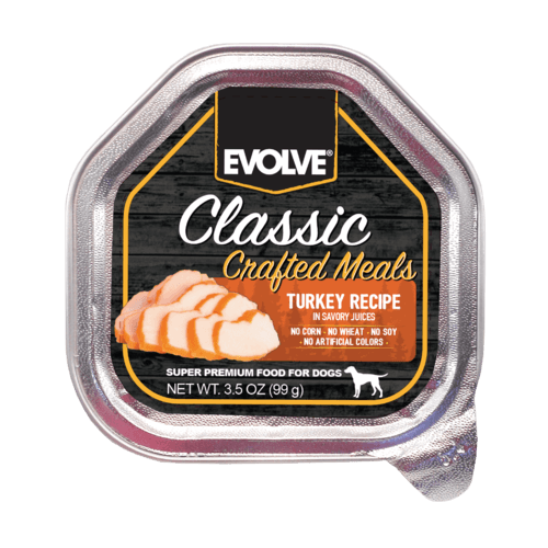 EVOLVE DOG CLASSIC BANDEJA  CRAFTED MEALS PAVO