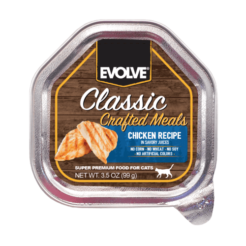 Evolve Cat Classic Bandeja Crafted Meals Pollo - 3.5 Oz - 99 Gr