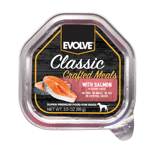 Evolve Dog Classic Bandeja Crafted Meals Salmon - 3.5 Oz - 99 Gr