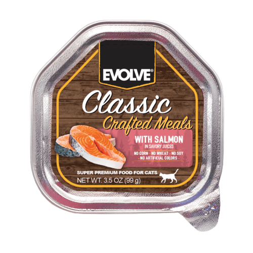 Evolve Cat Classic Bandeja Crafted Meals Salmon - 3.5 Oz - 99 Gr