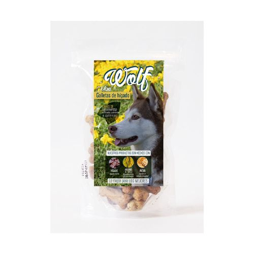 Mini Galleta De Higado Wolf Sobre X 80 Gr