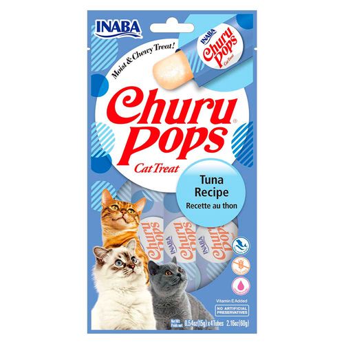 Inaba Cat Snack Churu Pops 4 Piezas - Tuna - Atun 60 Gr