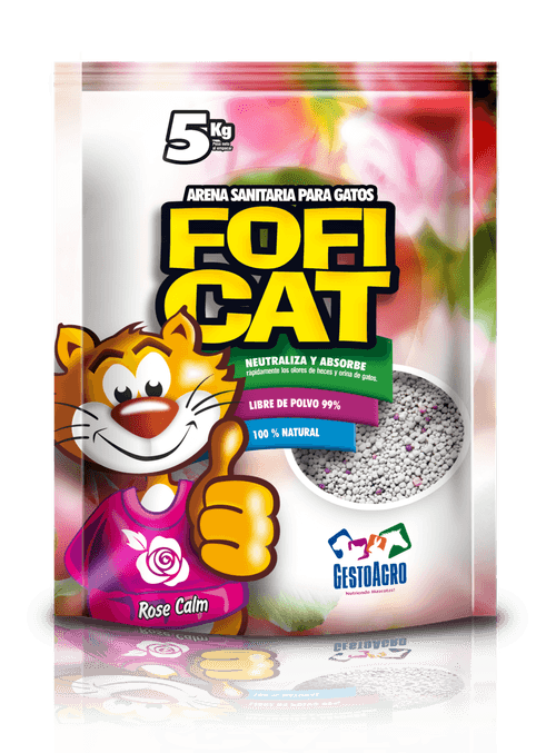 Fofi Cat Arena Sanitaria Rosada Aroma Rose Calm X 5 Kl