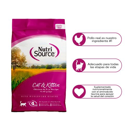Nutrisource Cat & Kitten Chicken & Rice