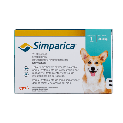 SIMPARICA 40 MG CAJA 1 TABLETA