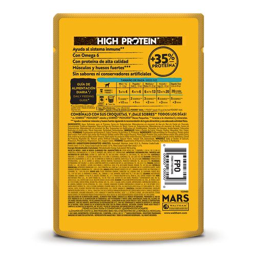 Pedigree Mx Pouch High Protein Cerdo Y Res X 85 Gr