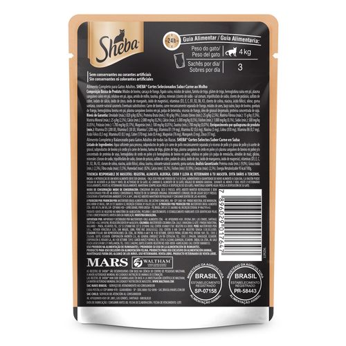 Sheba Sch Adulto Carne En Salsa X 85 Gr