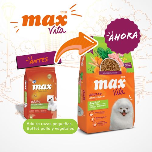Max Vita Canineadulto Raza Peq. Buffet Frango Y Vegetales