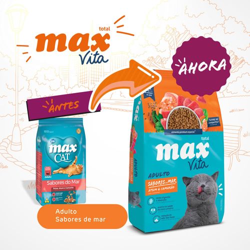 MAX CAT VITA GATO ADULTO SABORES DE MAR ATUN & CAMARON X 1 KG