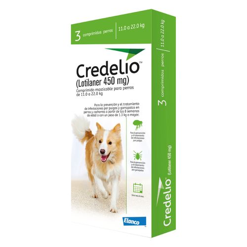 Credelio 450Mg (Verde) Perros  11Kls A 22Kls