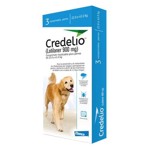 Credelio 900Mg (Azul) Perros  22Kls A 45Kls