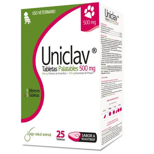 Uniclav 500 Mg Sobre X 5 Tabletas