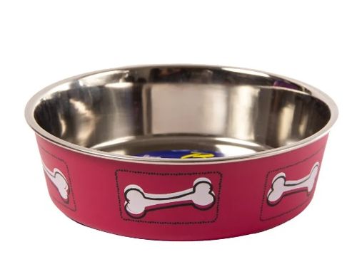 Comedero Acero Coastal Huesos Small -  Rojo