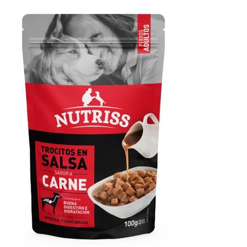 Nutriss Perros Adult Sachet Trocitos En Salsa Sabor A Carne  X 100 Gr