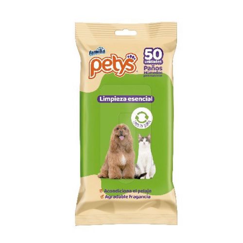Pañitos Humedos Petys Familia Limpieza Esencial X 50 Und