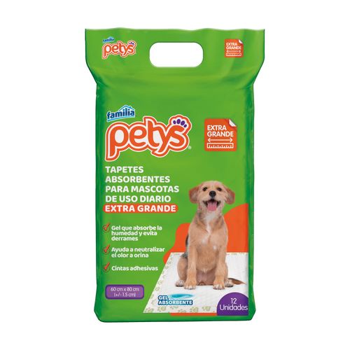 Tapetes Extra Grandes Absorbentes Petys Bolsa X 12 Und