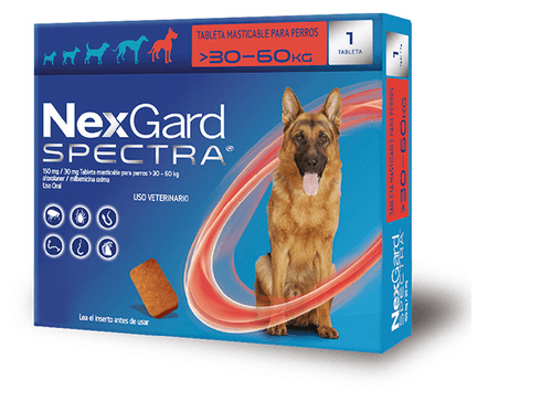 Nexgard Spectra Xl ( 30 - 60 Kg) Rojo