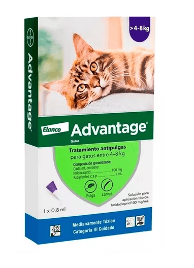 Advantage Gatos X 0.8 Ml De 4 A 8 Kg