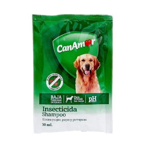 Shampoo Can Amor Insecticida Antipulgas Sobre