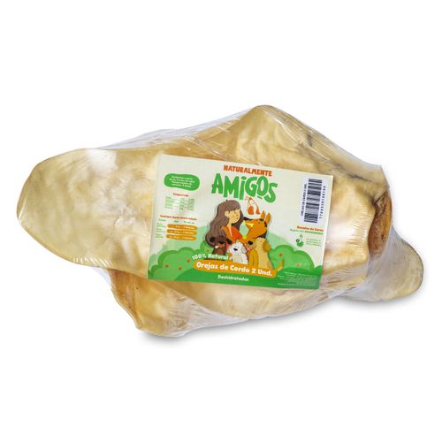 Amigos 2 Und De Orejas De Res Natural Y Deshidratadas Para Perros