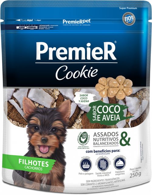 Premier Cookie Perros Cachorros Coco Y Avena