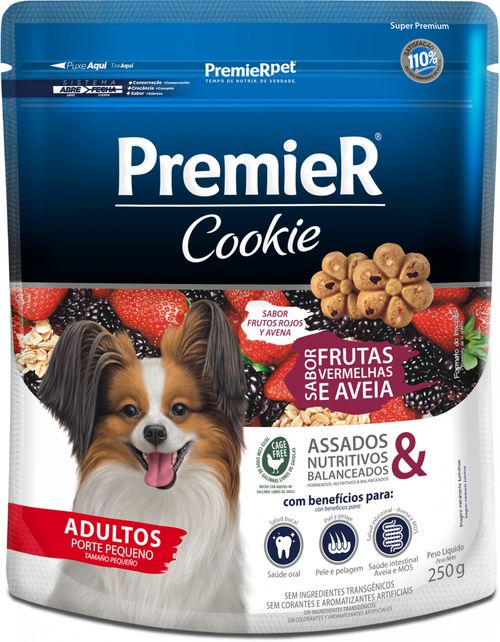 Premier Cookie Perros Adulto Razas Pequeñas Fruto Rojo Y Avena