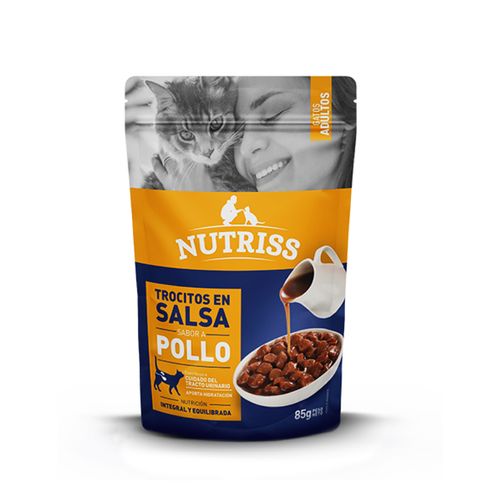 Nutriss Gatos Adultos Salsa Pollo X 85gr