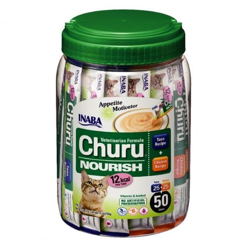 Inaba Cat Snack Churu Vet Nourish 50p - Tuna & Chicken