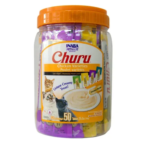 Inaba Cat Snack Churu Bombonera 50 Piezas -  Variedad De  Pollo Y Atun 700 Gr