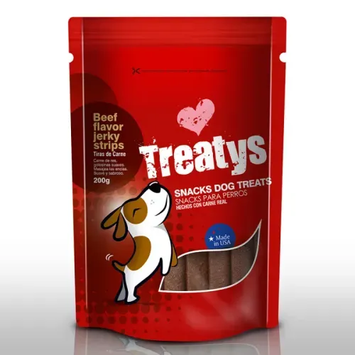 Treatys Beef Jerky Strips  (Tiras De Carne) X 200 Gr (Rojo)