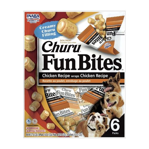 Dog Churu Fun Bites Chicken Recipe Wraps Chicken Recipe * 6 Unidades
