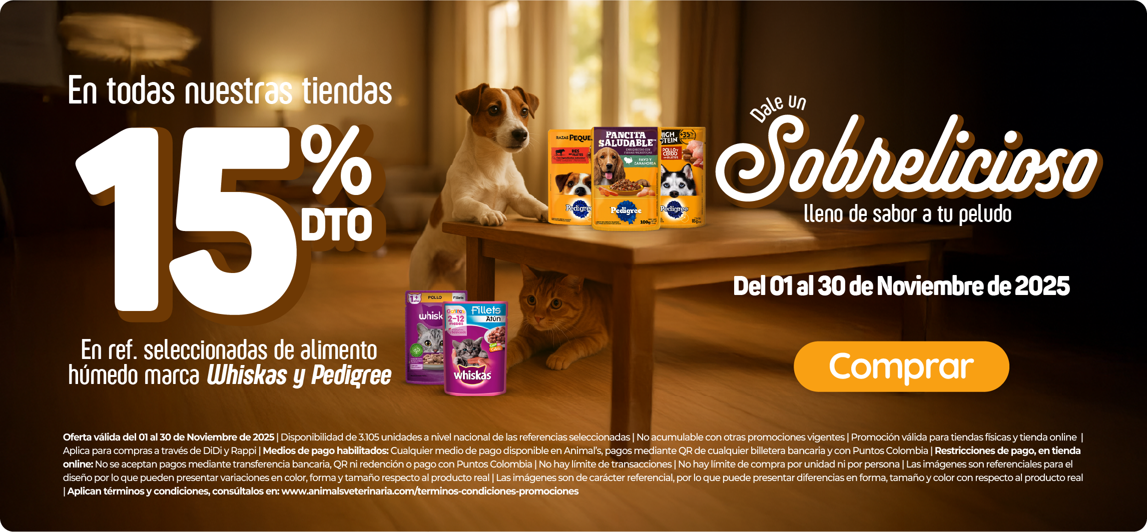 Pedigree y Whiskas
